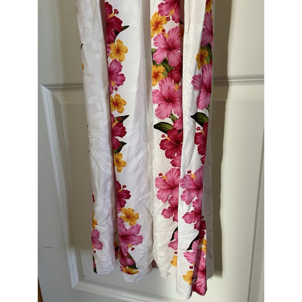 Vintage Paradise Bay Hawaiian Smocked Maxi Dress - 100% Rayon, Made Hawaii - Picture 8 of 11